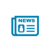 white circle news icon