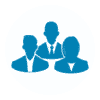 white circle team icon