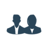 white two people icon