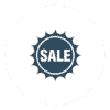white sale icon